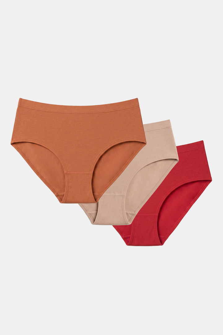 Zivame Medium Rise Full Coverage Hipster Panty (Pack of 3) - Multicolor — image 2
